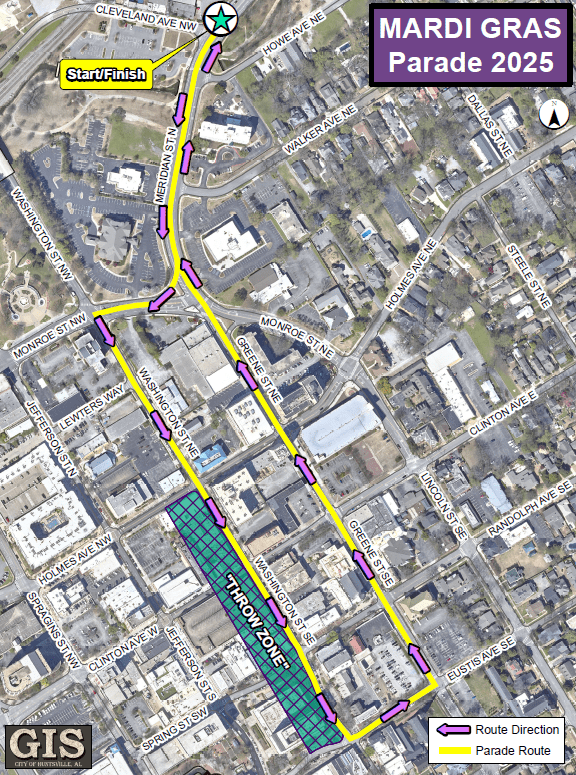 streets closed for mardi gras 2025