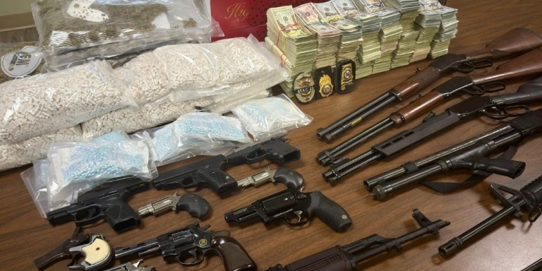 Drug Bust 4 Arrested Drugs Guns and Cash Seized - 256 Today