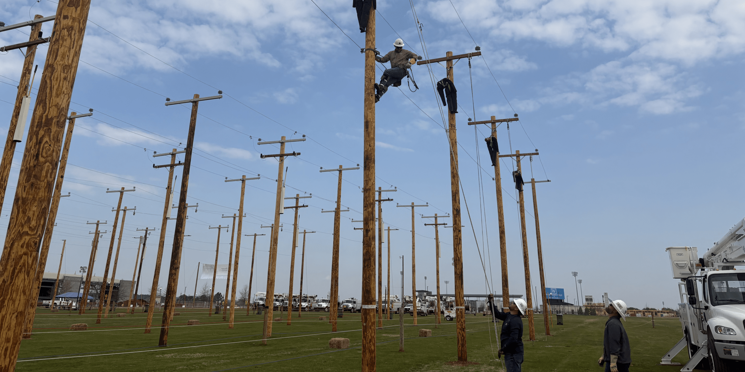 Lineman on pole